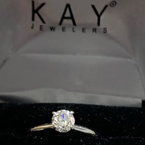 Kay Jewelers .70 round solitaire diamond white gold ring